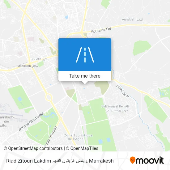 Riad Zitoun Lakdim رياض الزيتون القديم map