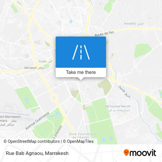 Rue Bab Agnaou map