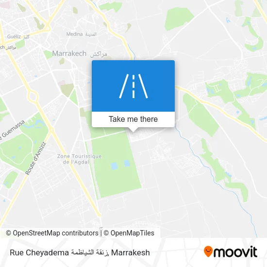 Rue Cheyadema زنقة الشياظمة plan