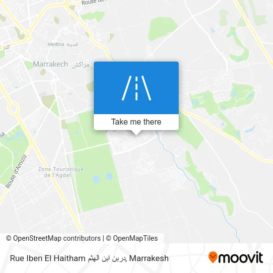 Rue Iben El Haitham دربن ابن الهثم map