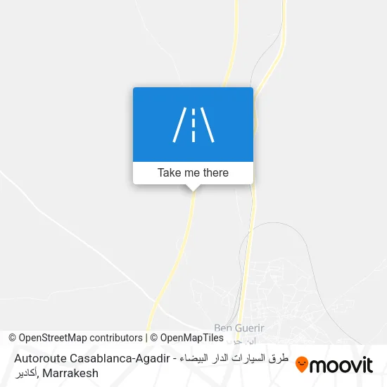 Autoroute Casablanca-Agadir طرق السيارات الدار البيضاء - أكادير map