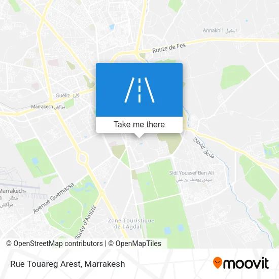 Rue Touareg Arest map