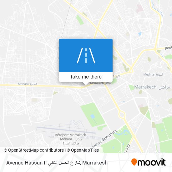 Avenue Hassan II شارع الحسن الثاني plan