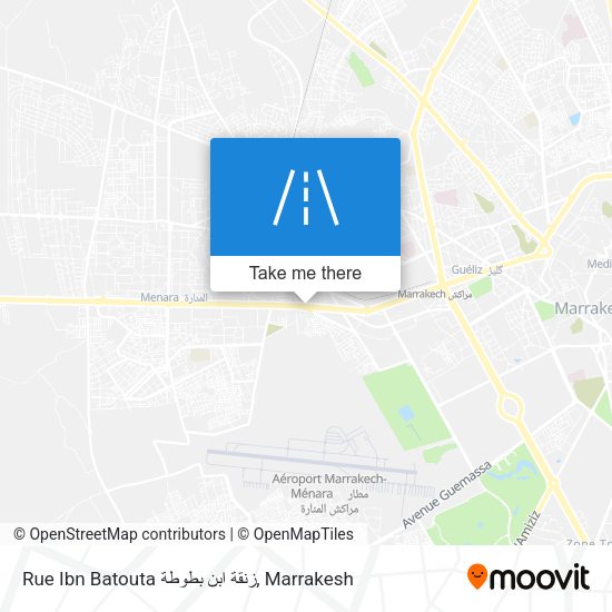 Rue Ibn Batouta زنقة ابن بطوطة map