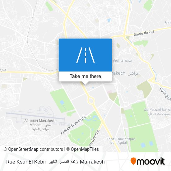 Rue Ksar El Kebir زنقة القصر الكبير map