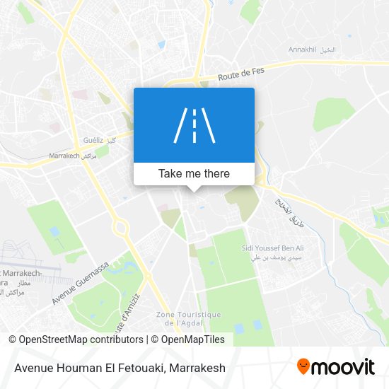 Avenue Houman El Fetouaki map