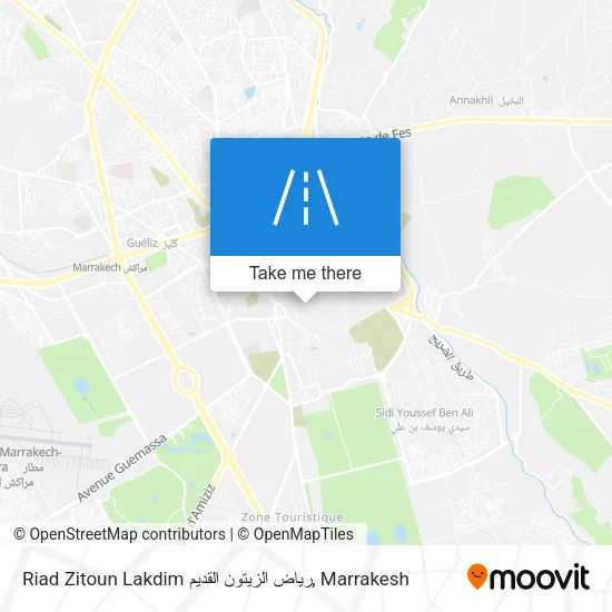 Riad Zitoun Lakdim رياض الزيتون القديم map