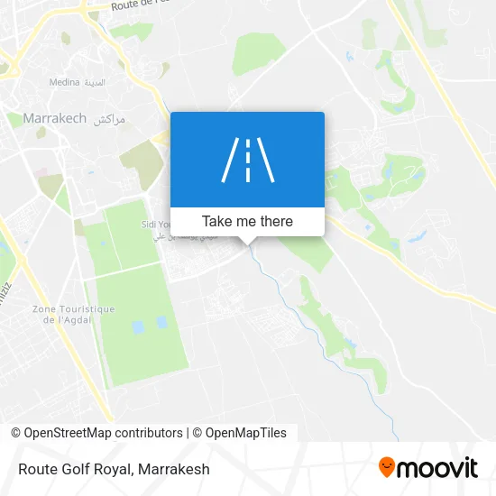 Route Golf Royal map