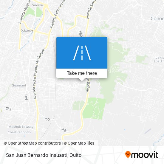 San Juan Bernardo Insuasti map