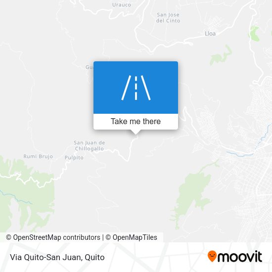 Mapa de Via Quito-San Juan
