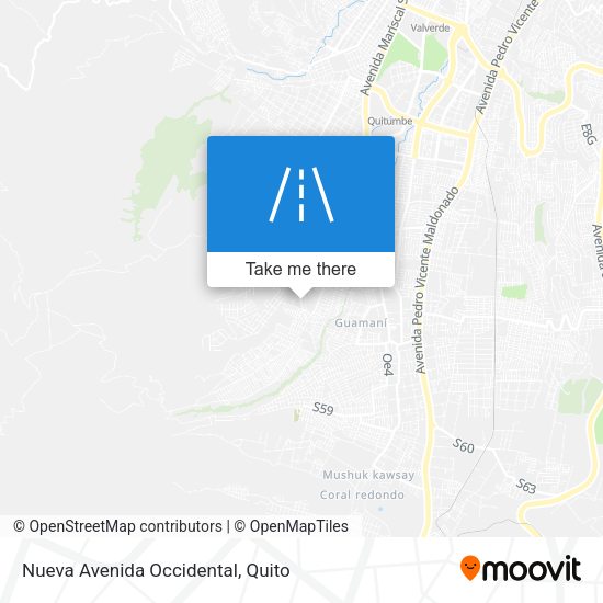 Nueva Avenida Occidental map