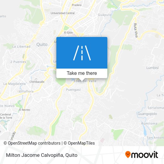 Milton Jacome Calvopiña map