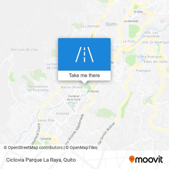 Ciclovia Parque La Raya map