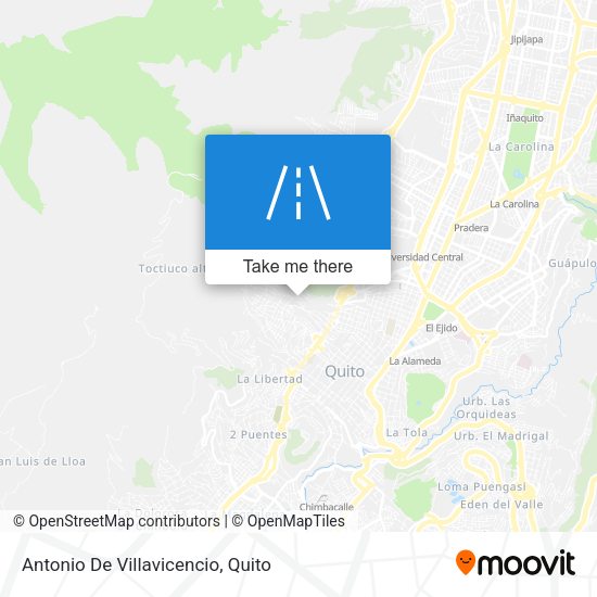 Antonio De Villavicencio map