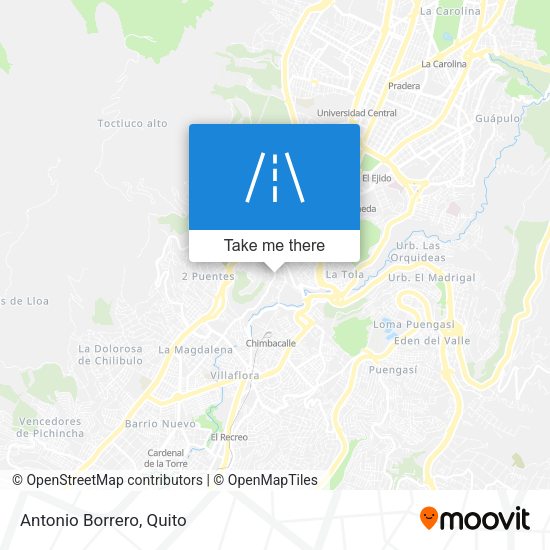 Mapa de Antonio Borrero