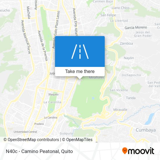 N40c - Camino Peatonal map