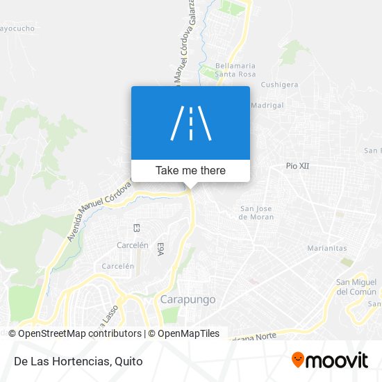 De Las Hortencias map