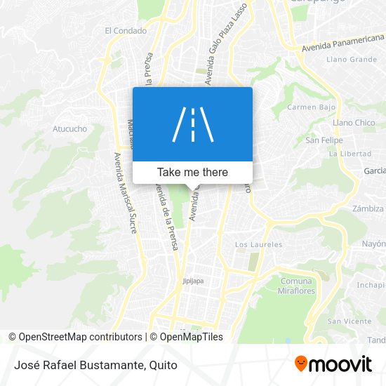 José Rafael Bustamante map