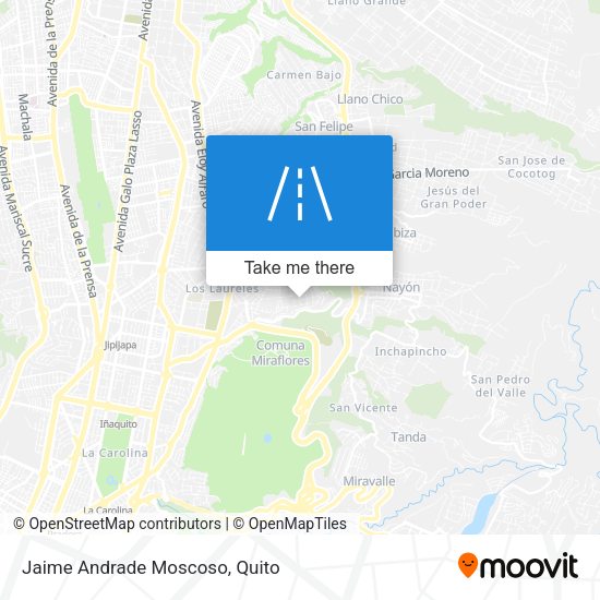 Mapa de Jaime Andrade Moscoso
