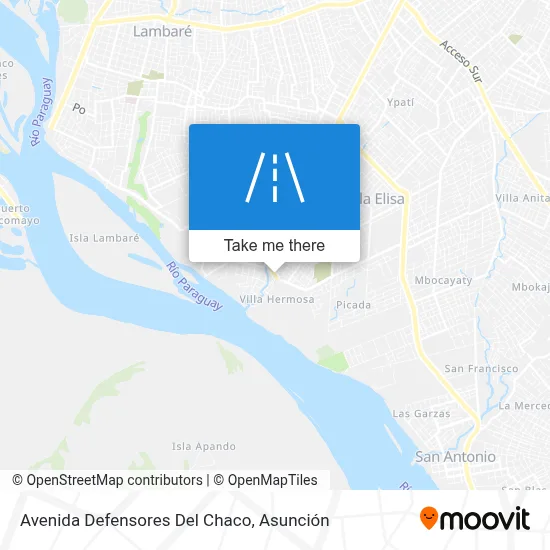 Avenida Defensores Del Chaco map