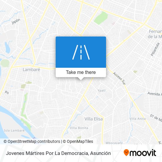 Jovenes Mártires Por La Democracia map