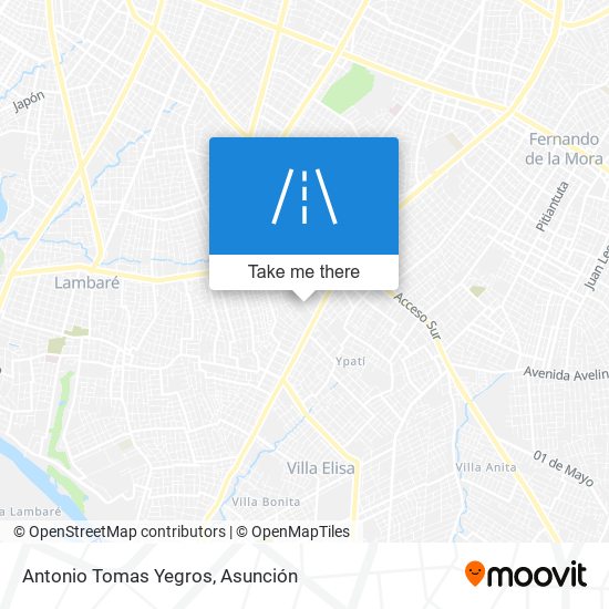 Mapa de Antonio Tomas Yegros