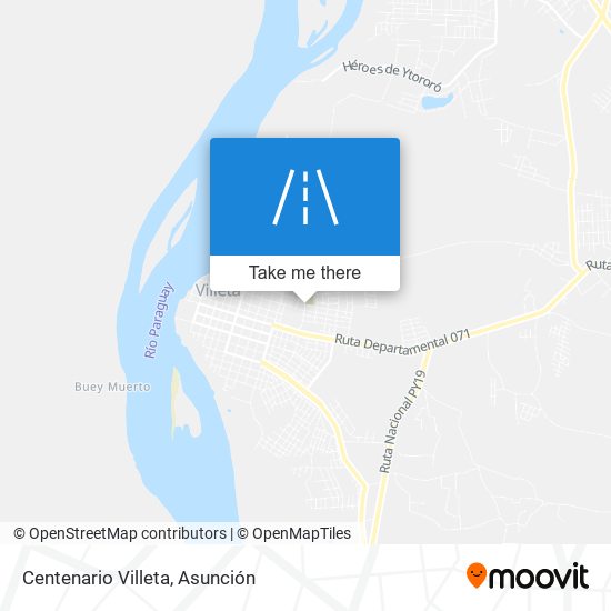 Centenario Villeta map