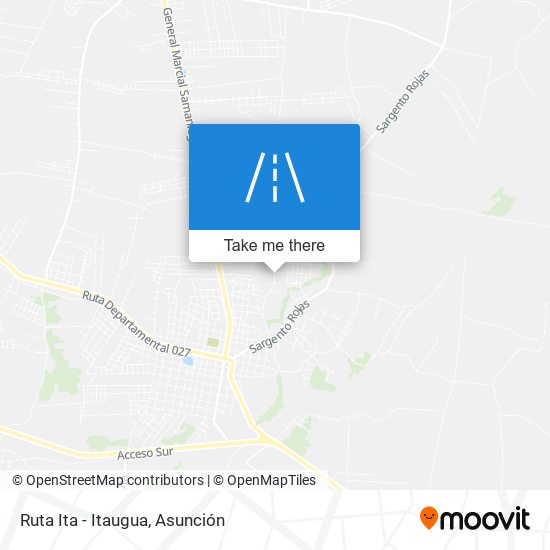 Ruta Ita - Itaugua map