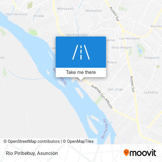 Mapa de Río Piribebuy