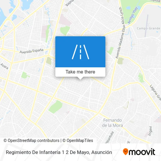 Regimiento De Infantería 1 2 De Mayo map