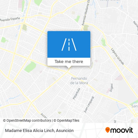 Madame Elisa Alicia Linch map