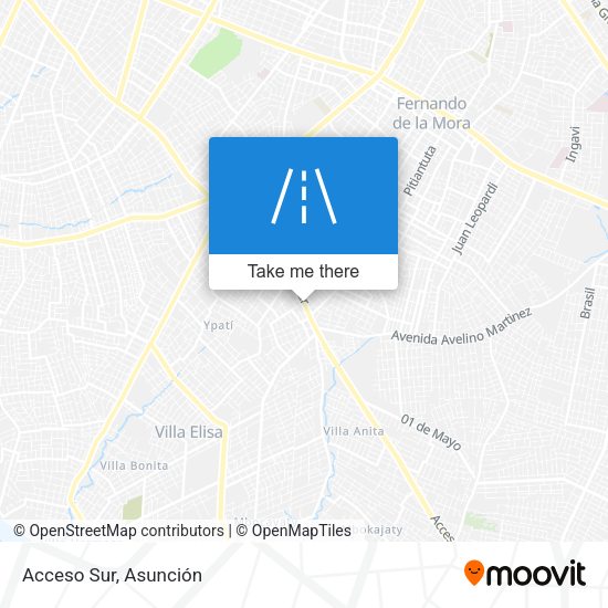 Mapa de Acceso Sur