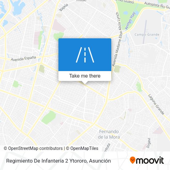 Mapa de Regimiento De Infantería 2 Ytororo