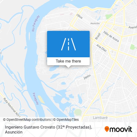 Ingeniero Gustavo Crovato (32ª Proyectadas) map