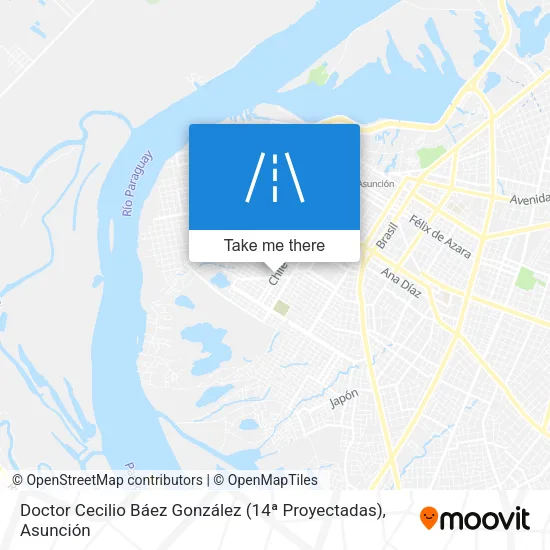 Mapa de Doctor Cecilio Báez González (14ª Proyectadas)