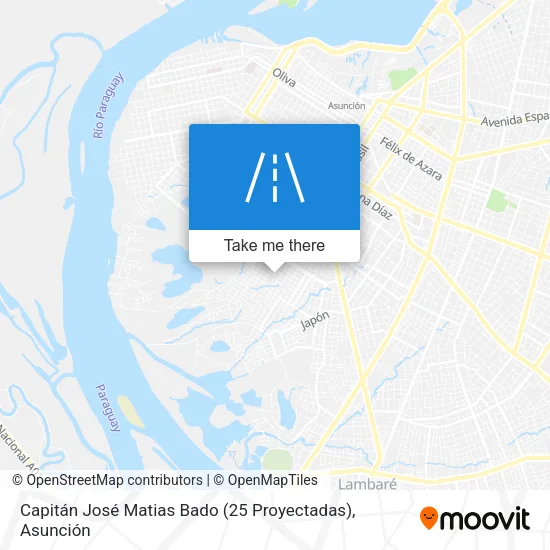 Mapa de Capitán José Matias Bado (25 Proyectadas)