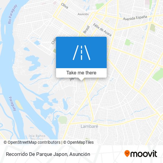 Recorrido De Parque Japon map