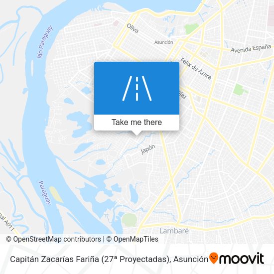 Mapa de Capitán Zacarías Fariña (27ª Proyectadas)