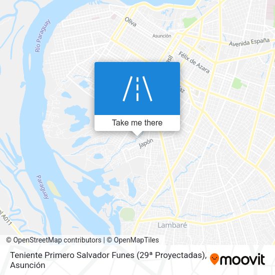 Mapa de Teniente Primero Salvador Funes (29ª Proyectadas)