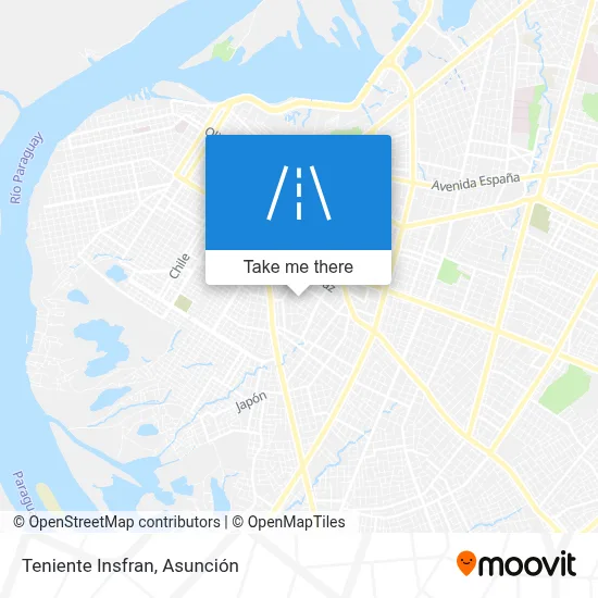 Mapa de Teniente Insfran