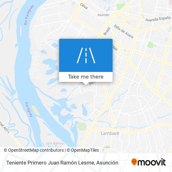 Mapa de Teniente Primero Juan Ramón Lesme