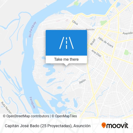 Mapa de Capitán José Bado (25 Proyectadas)