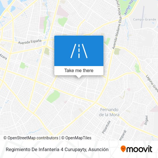 Mapa de Regimiento De Infantería 4 Curupayty