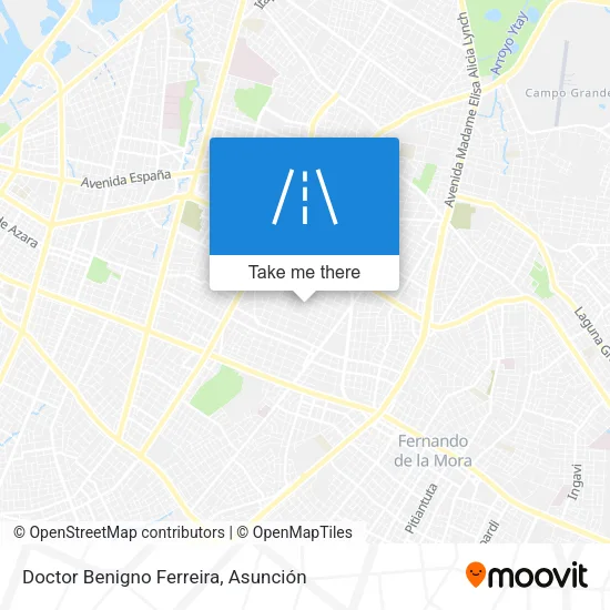 Doctor Benigno Ferreira map