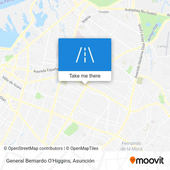 Mapa de General Bernardo O'Higgins