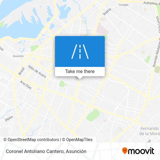 Mapa de Coronel Antoliano Cantero