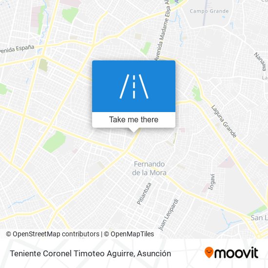 Teniente Coronel Timoteo Aguirre map