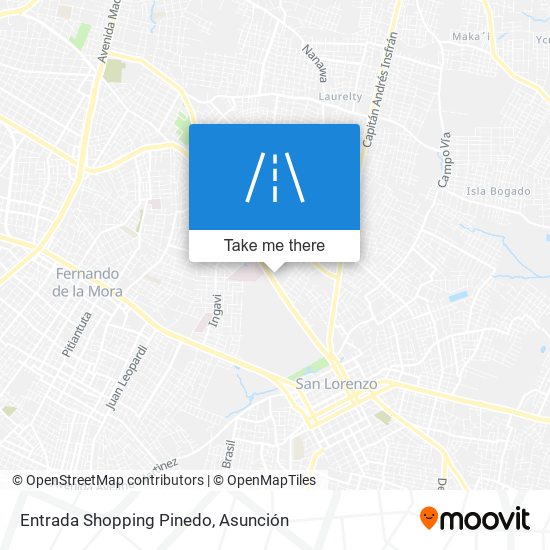 Entrada Shopping Pinedo map