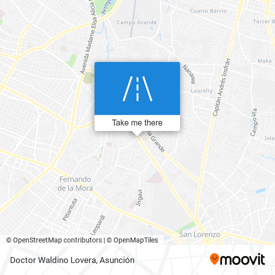 Doctor Waldino Lovera map