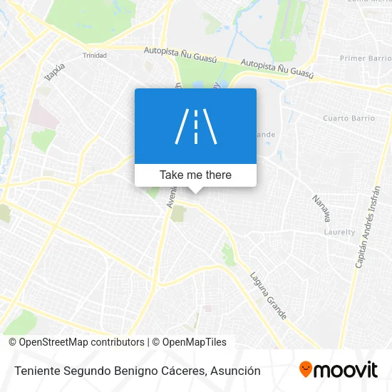 Teniente Segundo Benigno Cáceres map